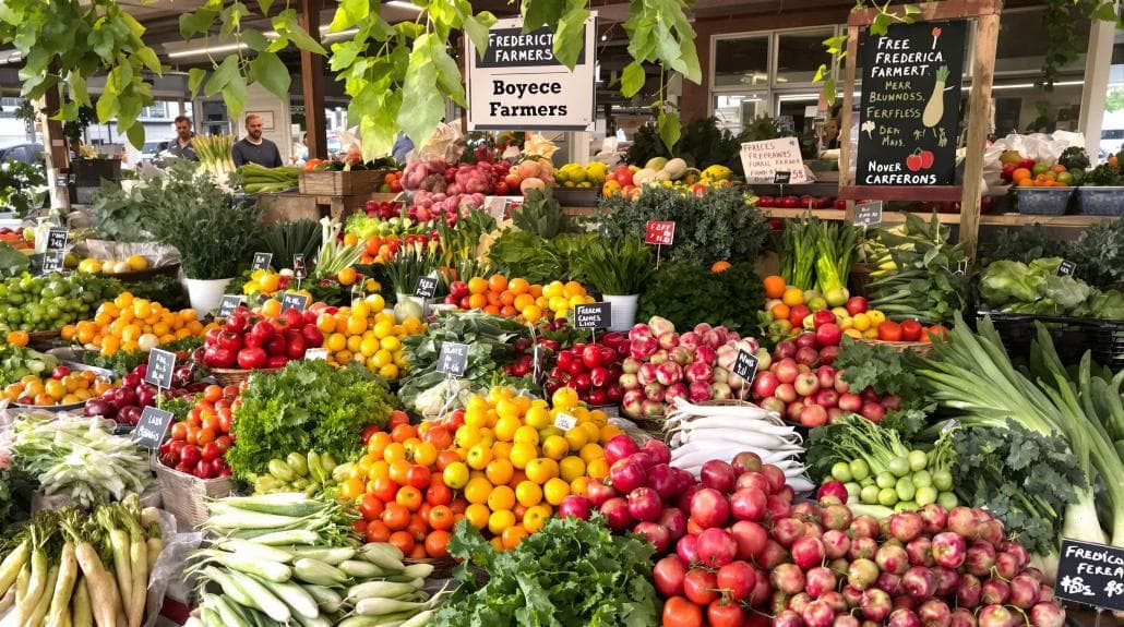 fresh produce at market